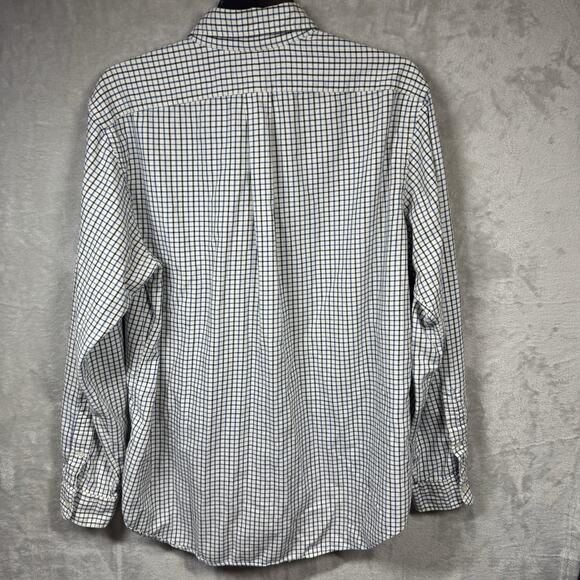 Ralph Lauren Men Shirt Sz L Classic Fit Ivory Plaid Long Sleeve Button Down Pony - Picture 3 of 12